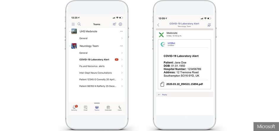 NHS uses Microsoft Teams to speed up Covid-19 testing process