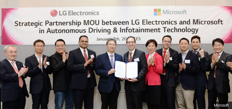 LG partners with Microsoft to help it advance autonomous vehicles