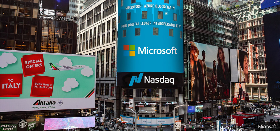 Nasdaq partners with Microsoft to implement blockchain technology