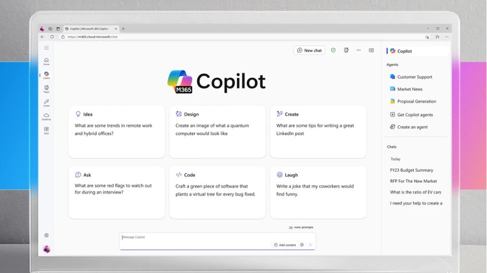 Microsoft 365 Copilot Chat enables businesses to work...