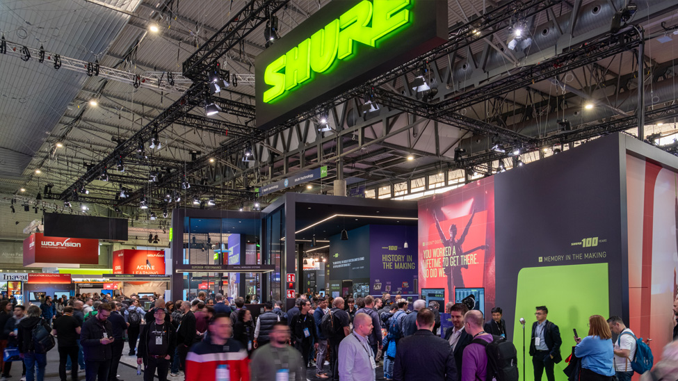 Shure booth at ISE 2025