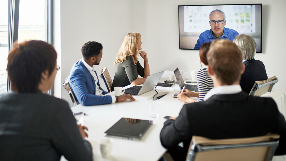 People gathered in a meeting room