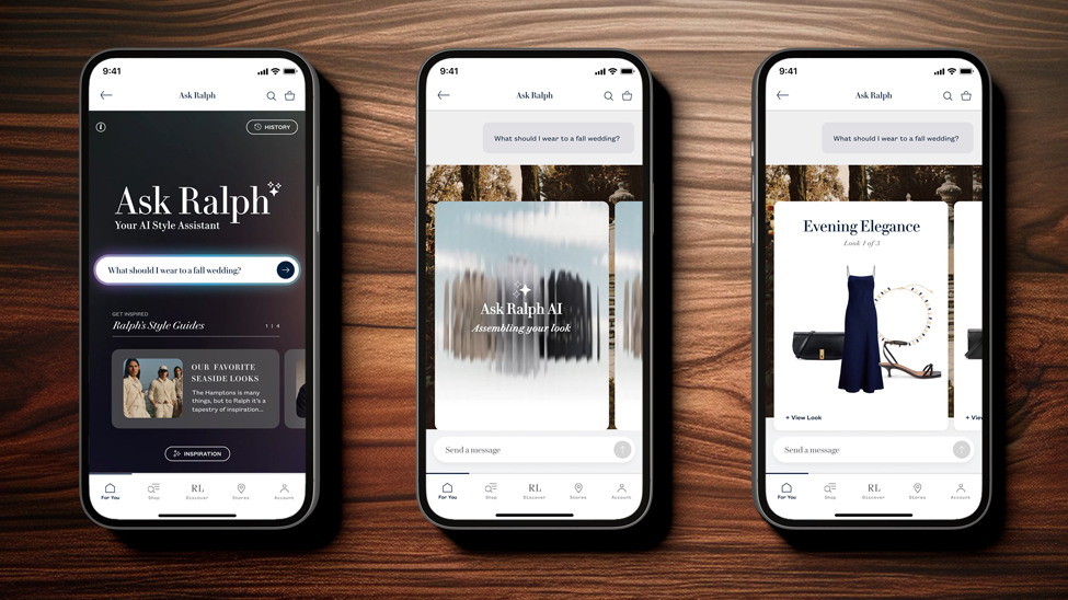 Phones showing Ask Ralph app